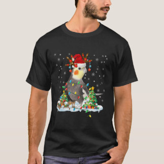 Jul Cockatiel Älskare Santa Cockatiel Christma T Shirt