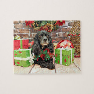 Jul - cockerspanielSpaniel - lilja Pussel