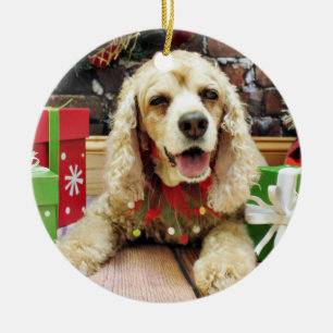 Jul - cockerspanielSpaniel - Mollie Julgransprydnad Keramik