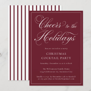 Jul Cocktail Julfest Inbjudningar