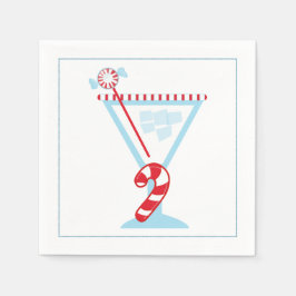 Jul Cocktail Napkin med martini-oliv Pappersservett