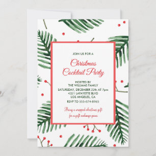 Jul Cocktail Party Elegant Stilig Barrisk Omsorg Inbjudningar