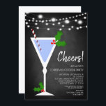 Jul Cocktail Party-inbjudan Inbjudningar<br><div class="desc">Roligt: Tvillingtavla för festive ljus tema för dessa inbjudningar till julfester i roligt</div>