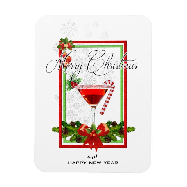 Jul Cocktail Watercolor Art Magnet (Vertikal)