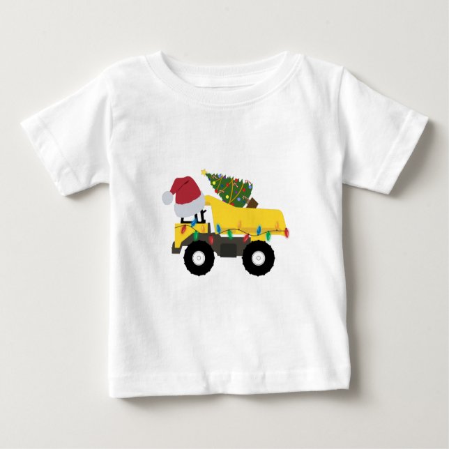 Jul Construction Lastbilar T Shirt (Framsida)