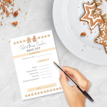 Jul Cookie Bake Off Party Scorecard-kort
