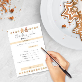 Jul Cookie Bake Off Party Scorecard-kort Inbjudningar