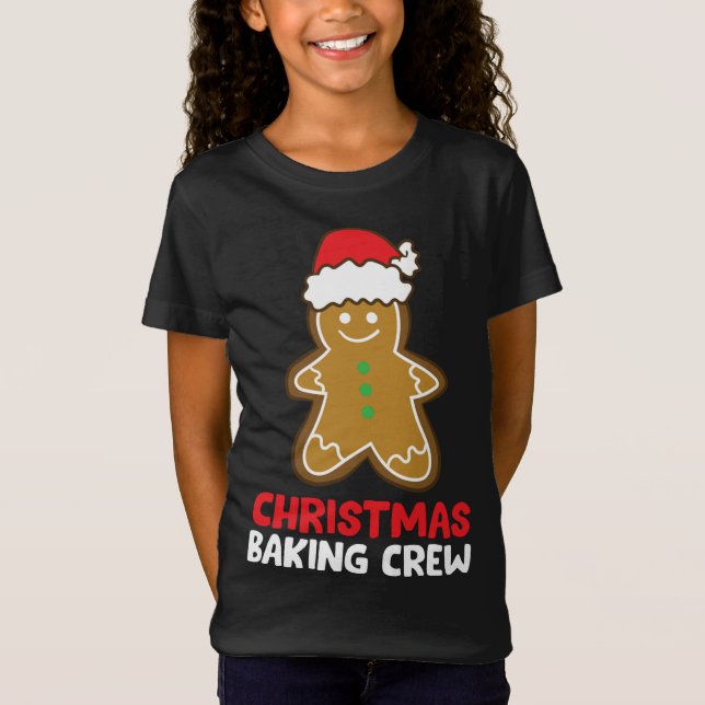 Jul Cookie Baking Crew Funny Gingerbröd Bak T Shirt (Framsida)