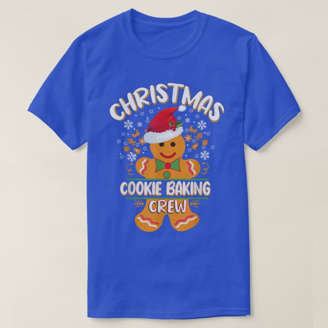 Jul Cookie Baking Crew Funny Julafton Santa Cook T Shirt (Design framsida)