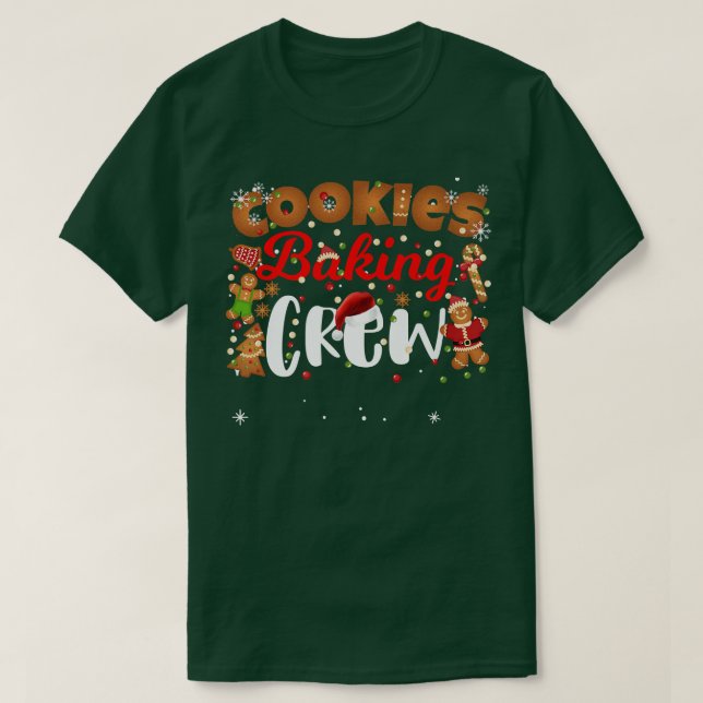 Jul Cookie Baking Crew Funny Matching Family T Shirt (Design framsida)