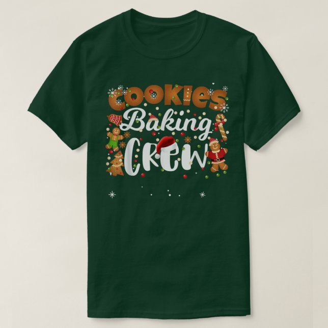 Jul Cookie Baking Crew Funny Matching Family T Shirt (Design framsida)