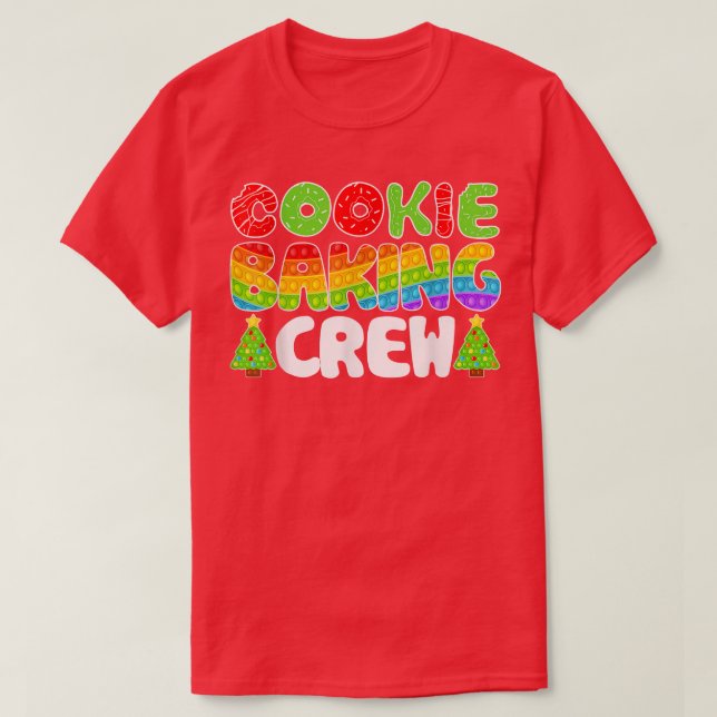 Jul Cookie Baking Crew Funny Pajamas Fidget T Shirt (Design framsida)
