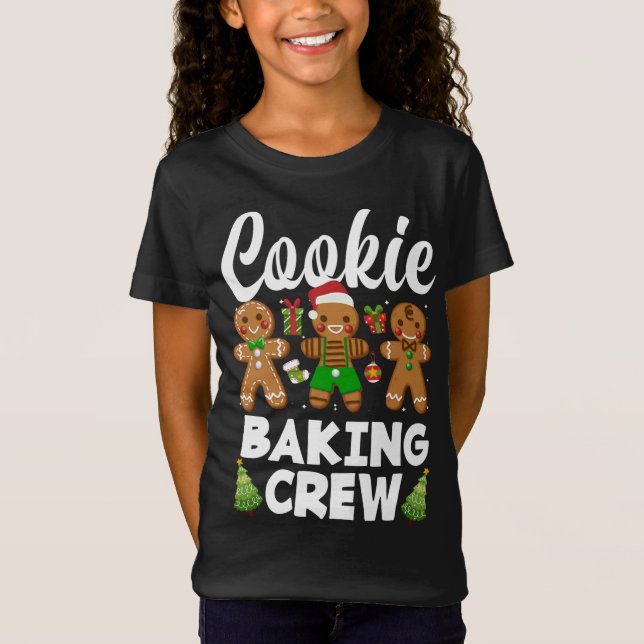 Jul Cookie Baking Crew Gingertea jul T Shirt (Framsida)