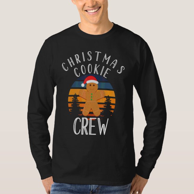 Jul Cookie Crew med Gingerbread Cookies Te T Shirt (Framsida)