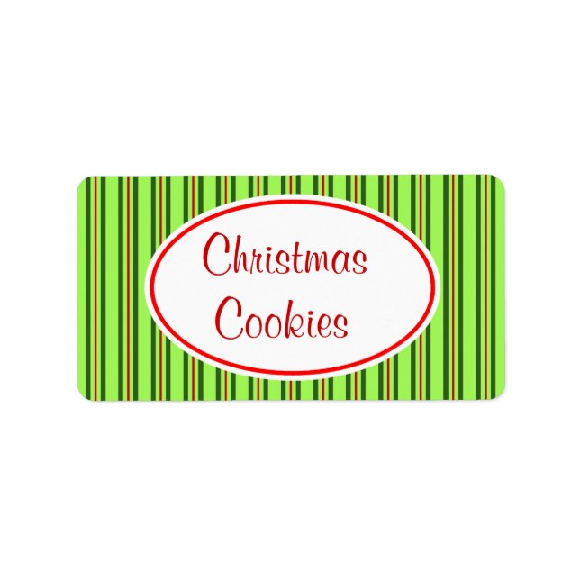 Jul Cookie Etikett Adressetikett (Framsidan)