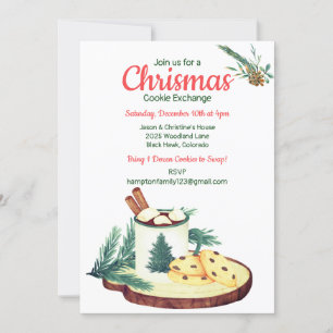 Jul Cookie Exchange Winter Party Inbjudningar