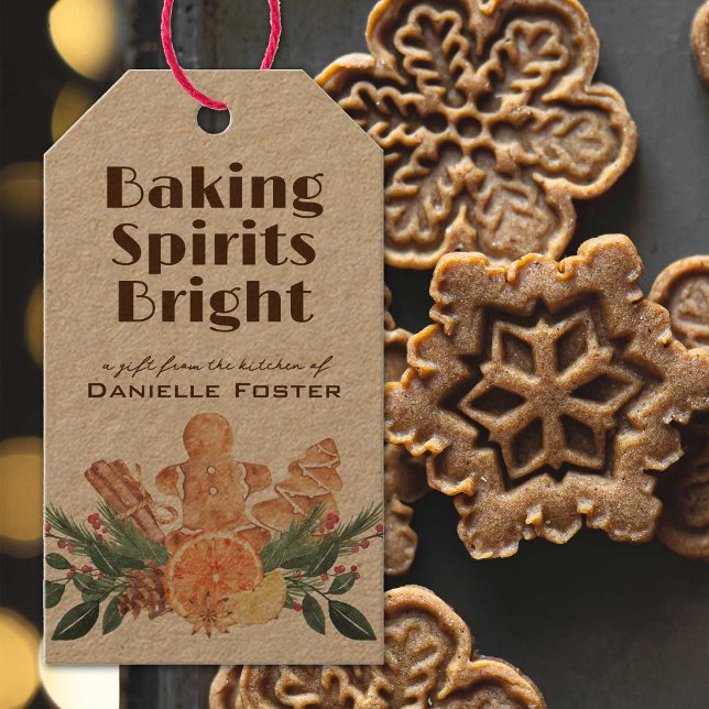Jul Cookie Gift från köket Presentetikett (Personalized Gift Tags for your "Gifts from the Kitchen".)