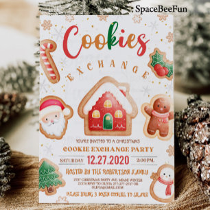 Jul-cookie-inbjudan till Holidy Inbjudningar