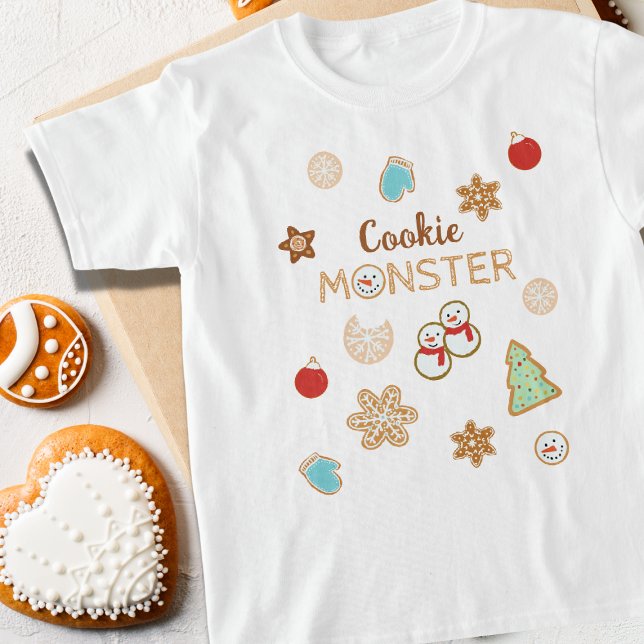 jul Cookie Monster Kids T Shirt (Skapare uppladdad)