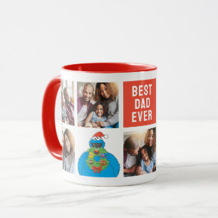 Jul Cookie Monster Pappa - Fotokollage Mugg
