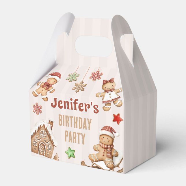 Jul Cookie Pepparkakor Födelsedag Presentaskar (Framsidan Sidan)