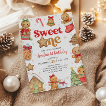 Jul Cookie Söt Ett 1-års Födelsedagsfest