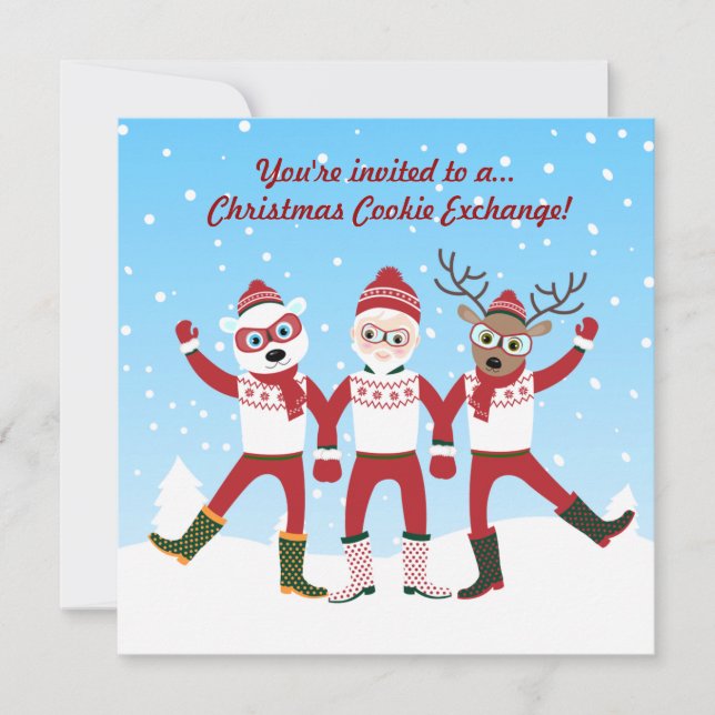 Jul Cookie Swap Party Inbjudan (Framsida)