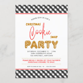 Jul Cookie Swap Party-julklapp Inbjudningar