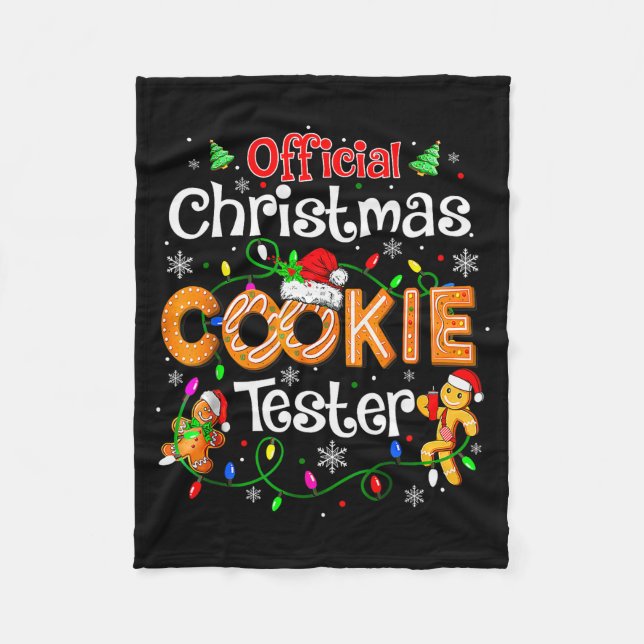 Jul Cookie Testare Smakare Baklag Toddlare  Fleecefilt (Framsidan)