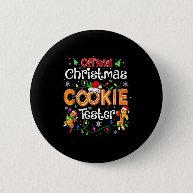 Jul Cookie Tester Smakare Baklag Toddlare  Knapp (Framsida)