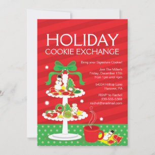 Jul Cookie Utbytes Middag Inbjudan