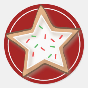 Jul Cookie Yummy Stickers Runt Klistermärke