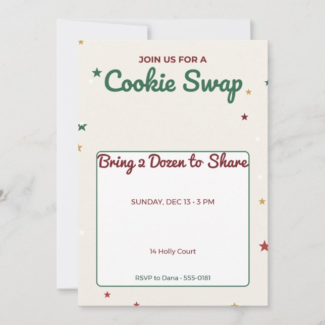 Jul Cookiebyte-swap julfestinladan (Framsida)
