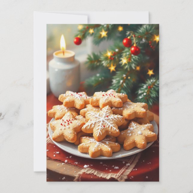 Jul Cookiebyte Utskräddarsydd Inbjudningar (Framsida)