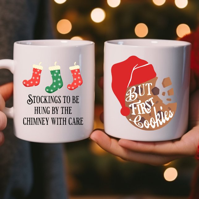 Jul Cookies First Twas the Natt before Kaffemugg (Christmas cookie mug with the twas the night before christmas poem twist)