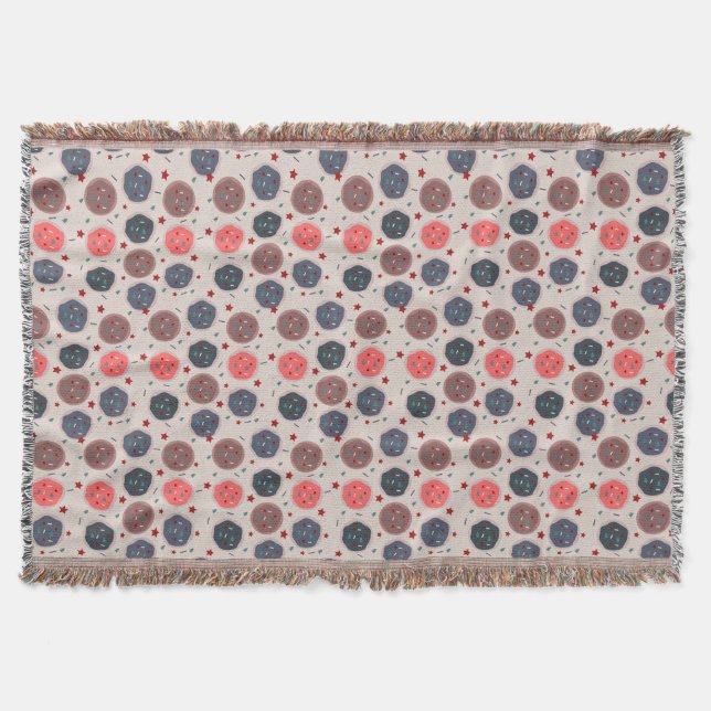 Jul Cookies Spinkles Bakery Ditsy Mönster Filt (Framsidan)