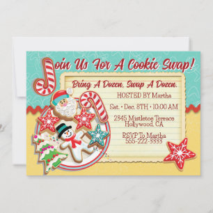 Jul Cookies Swap-inbjudan 3 Inbjudningar