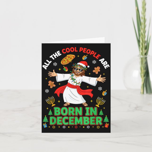 Jul Coola Människor Föds I December Jesus B Kort (Framsida)