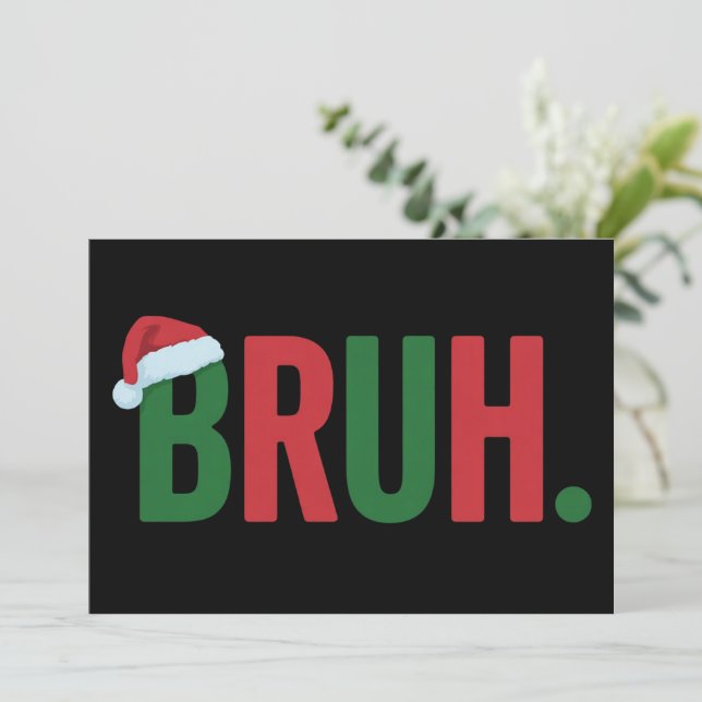 Jul Coola Meme Trendig Sarksastisk Jul Julkort (Stående Fram)