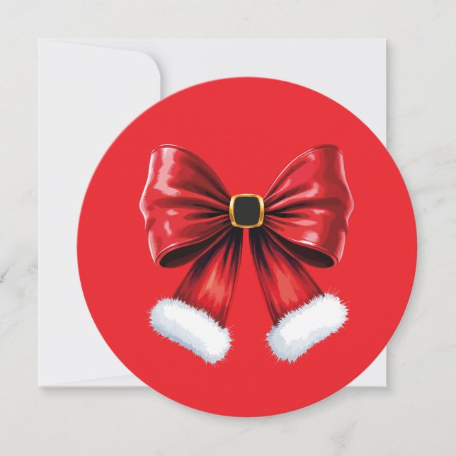 Jul Coquette Bow Julkort (Framsida)