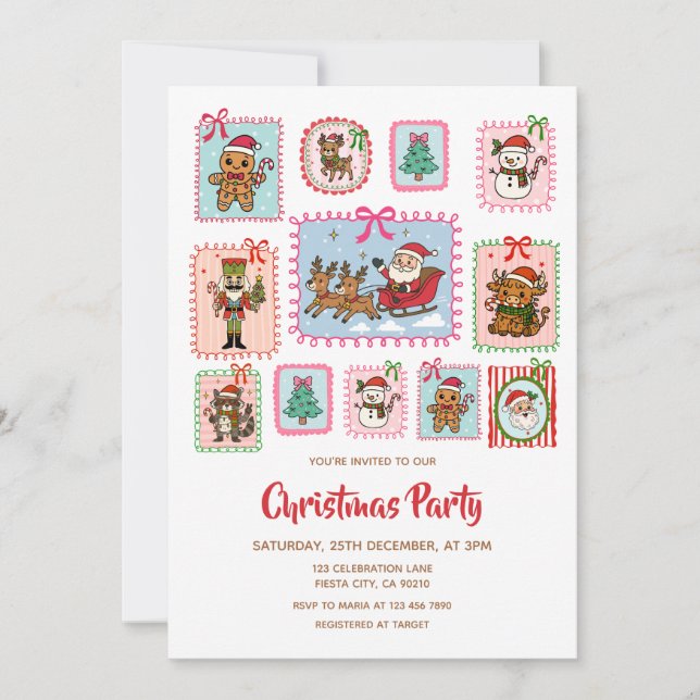 Jul Coquette Ram Julfest Inbjudningar (Framsida)