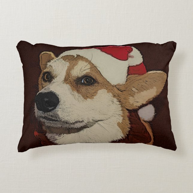 Jul Corgi Dekorativ kudde (Framsidan)