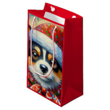 Jul Corgi Hund Puppy w/Santa Hat