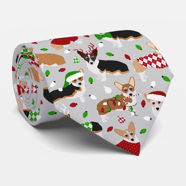 Jul Corgi Hundar Neck Tie Slips (Rullad)