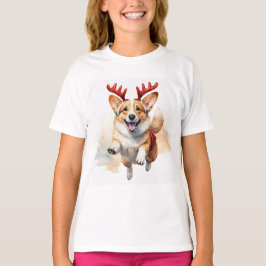 Jul Corgi med renskårar T Shirt