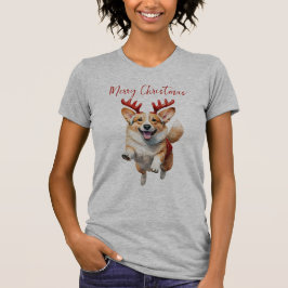 Jul Corgi med renskårar T Shirt