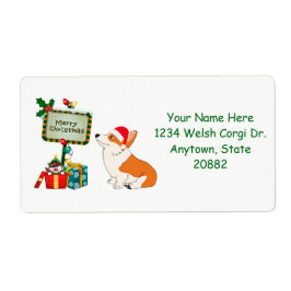 Jul Corgi med tecken Fraktsedel