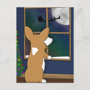 Jul Corgi på Window Helg Vykort