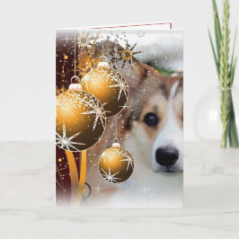 Jul Corgi Sable Helgkort