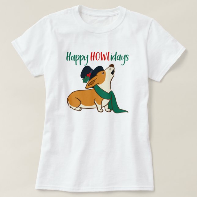 Jul Corgi Singing T-Shirt (Design framsida)